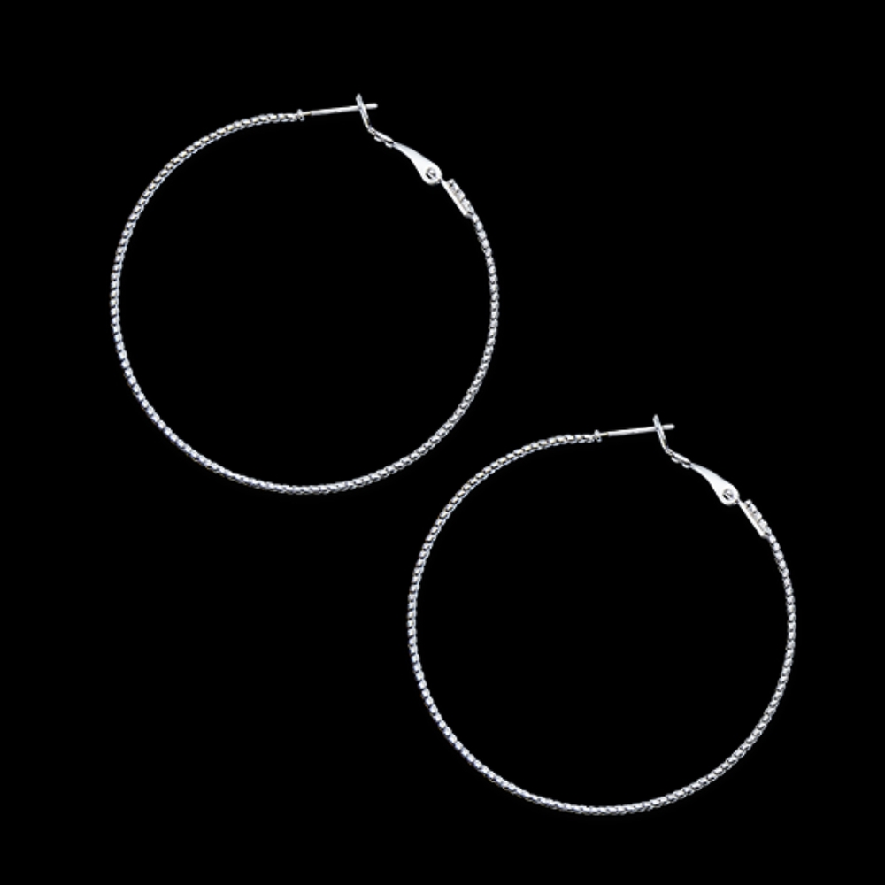 Perspective silver earrings